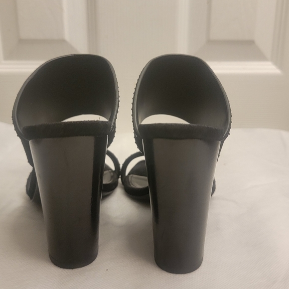 Saint Laurent Black Oak Slide Studded Sandals Sz 36 - Picture 8 of 16
